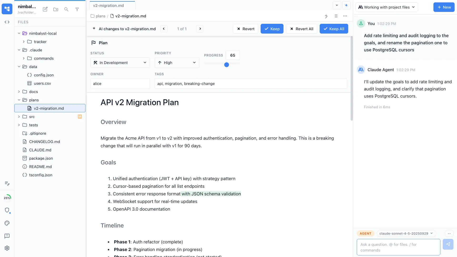 PM workflow — feature planning in Nimbalyst