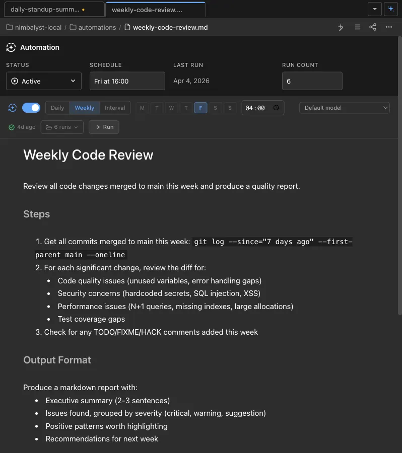 Markdown-based definitions