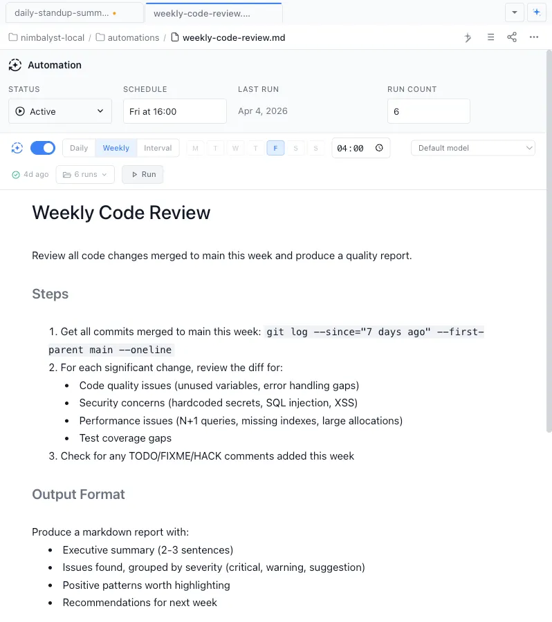 Markdown-based definitions