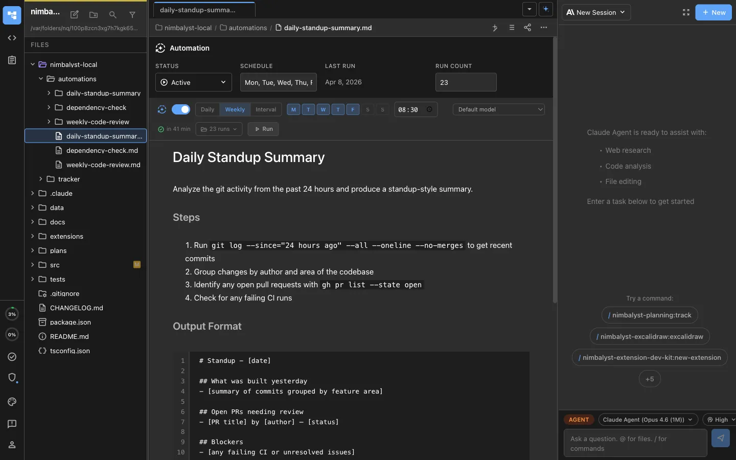 Recurring AI-powered tasks