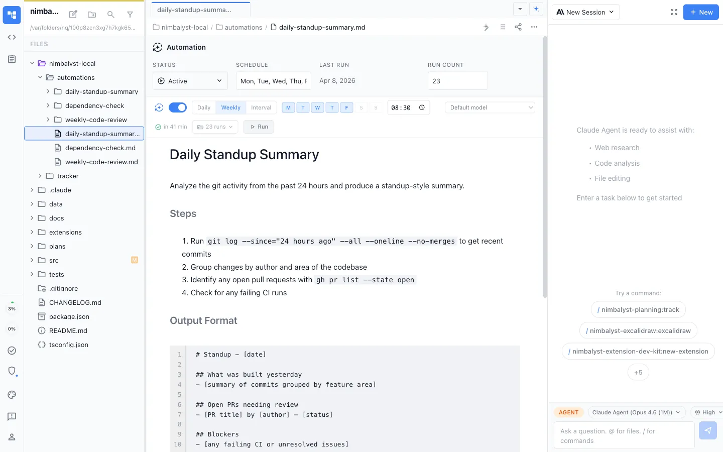 Recurring AI-powered tasks
