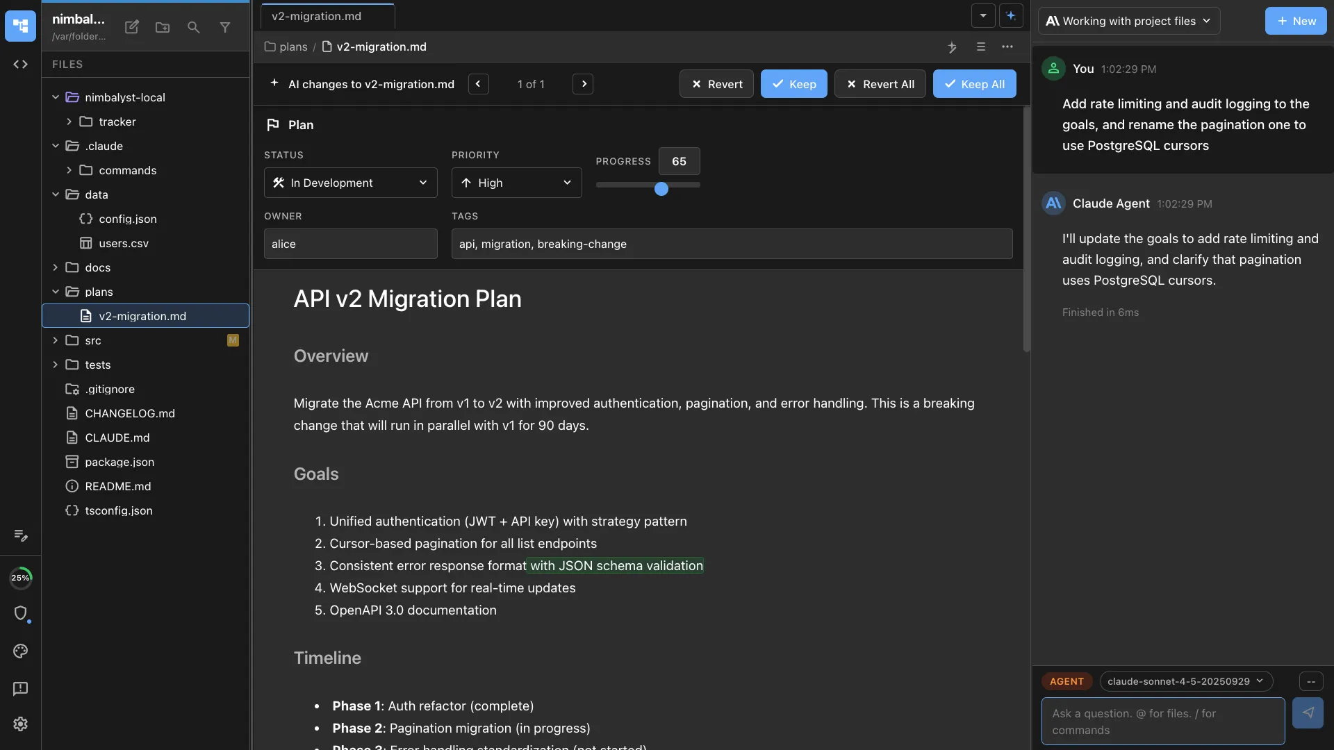 PM workflow — feature planning in Nimbalyst